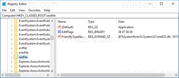 Windows 10 Exefile 키