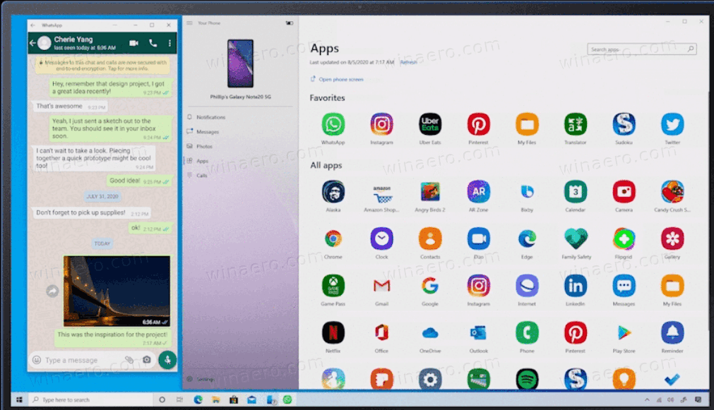 App Il tuo telefono Esegui app Android 2