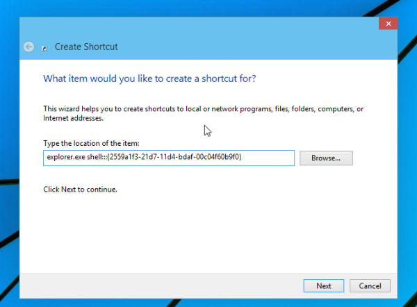 Uruchom lokalizację powłoki w systemie Windows 10