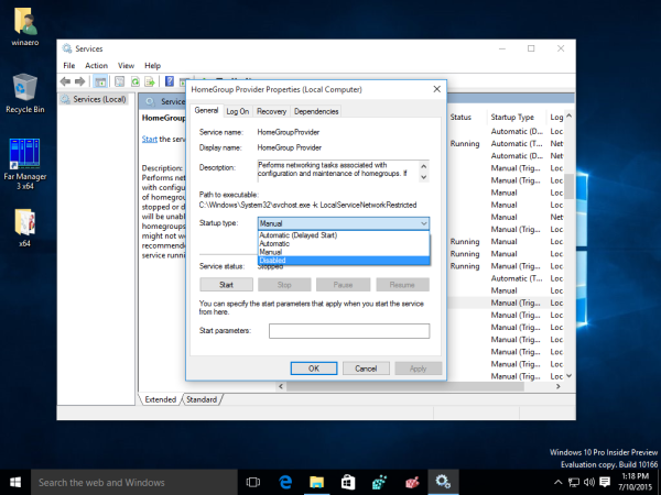 Windows 10 homegroup με εντολή shell