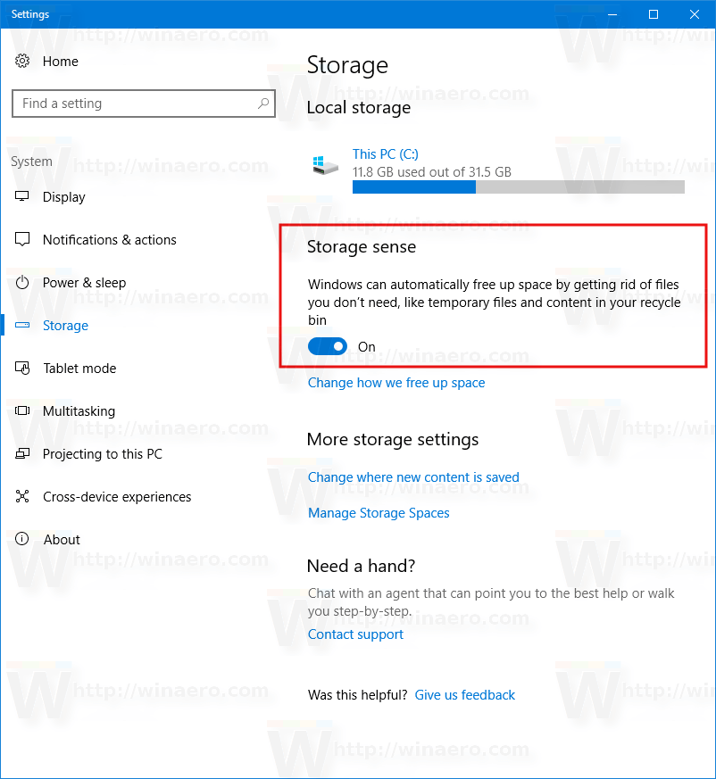 Windows.old automaattisen poistaminen
