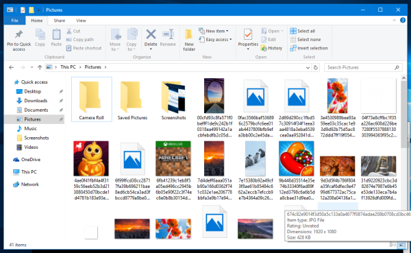 Windows 10 löytää valokeilassa olevia kuvia