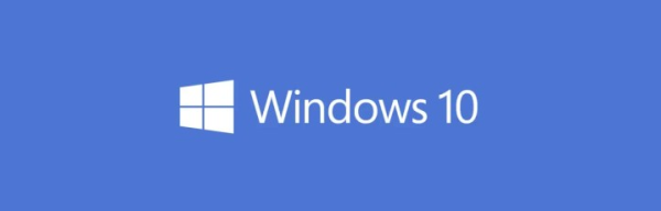 niebieski baner z logo windows 10
