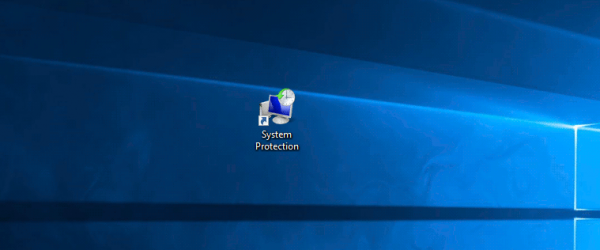 Systemschutzverknüpfung auf dem Desktop