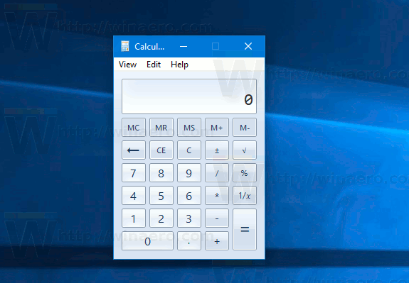 Klassieke rekenmachine voor Windows 10-makersupdate