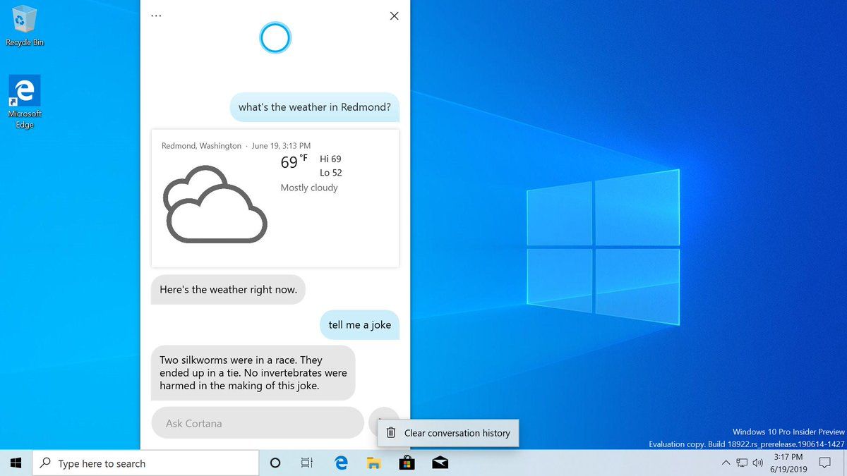 Windows 10 새로운 Cortana 2