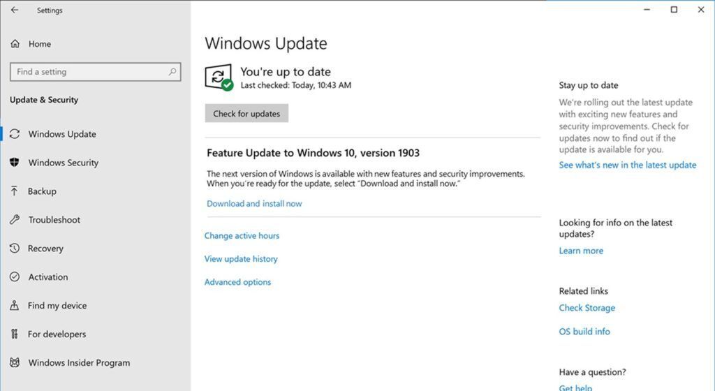 Windows 10 Download og installer opdateringsmeddelelse