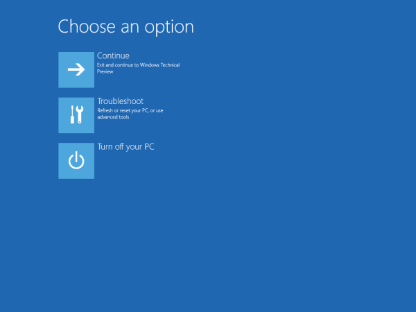 ambiente di ripristino Windows 10