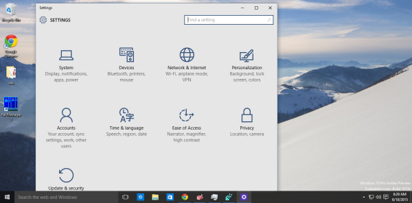 Windows 10 ayarlar uygulaması
