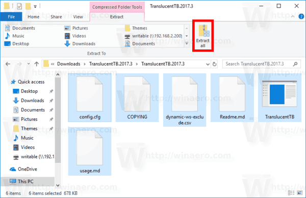 Rendre la barre des tâches totalement transparente avec le flou dans Windows 10