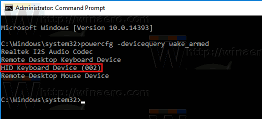 Windows 10 désactive le réveil à partir du clavier USB