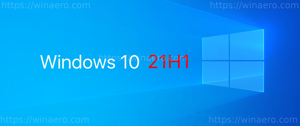Natpis za Windows 10 21H1
