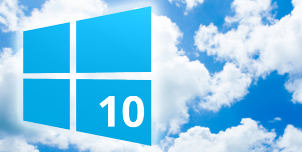 Πανό με λογότυπο των Windows 10