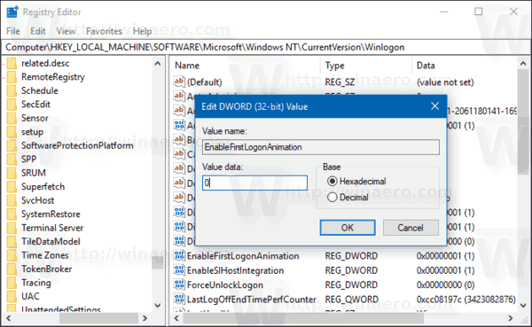 Windows 10 Anmeldeanimation deaktivieren