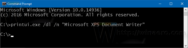 pašalinti „Microsoft-xps-document-writer-cmd“
