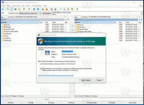 السماح بالتطبيقات في جدار حماية Windows في نظام التشغيل Windows 10
