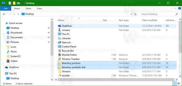 Windows 10 -tiedoston symbolinen linkki