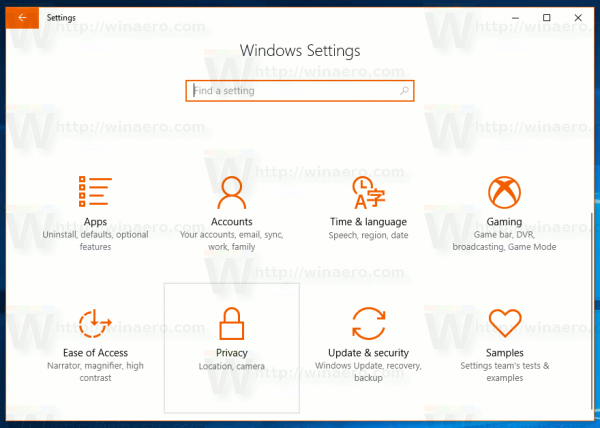 Ustawienia systemu Windows 10 Prywatność Ogólne