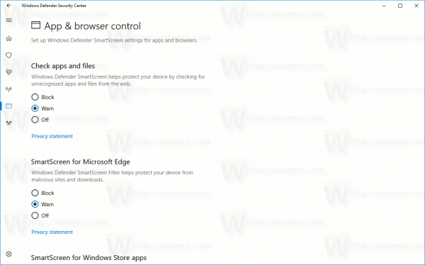 Windows 10 Keela SmartScreen