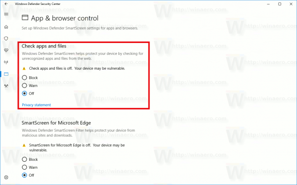 Windows 10 Desactiva SmartScreen per a aplicacions d