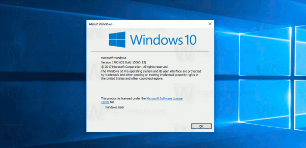 Bannière Windows 10 Creators Update RTM
