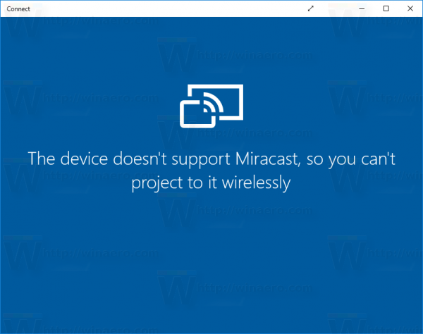 Windows 10 Connect -sovellus