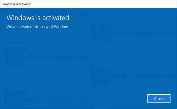 Windows 10 aktivoitiin uudelleen onnistuneesti