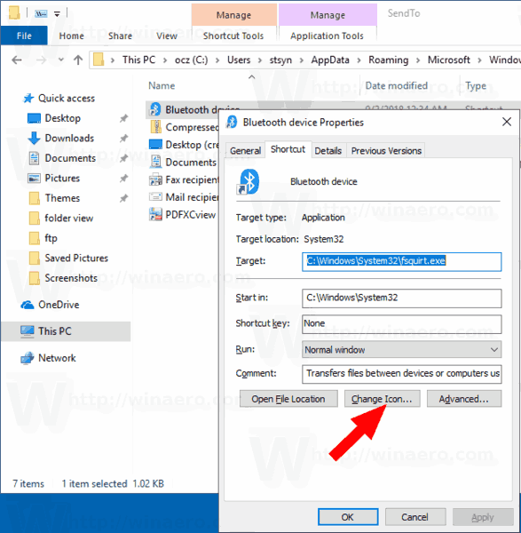 Windows 10 Kirim Ke Ikon Surat Baru