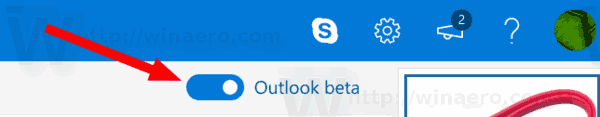OutlookComでベータ版を有効にする