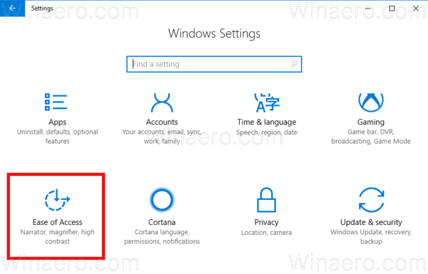 Windows 10 Διαμόρφωση φίλτρων χρώματος
