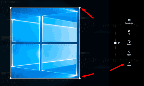 Image de recadrage Windows 10 avec photos 3