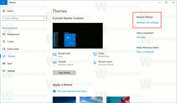 Menu kontekstowe pulpitu systemu Windows 10