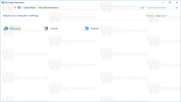 Ορισμένες εφαρμογές του πίνακα ελέγχου στα Windows 10