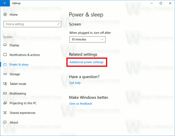 Windows 10 Αλλαγή ενέργειας Power Button Action 4