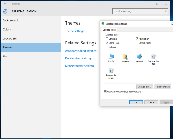 Personalisierungsfenster für Windows 10 v1.1-3