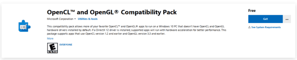 OpenCL и OpenGL банер за Windows 10