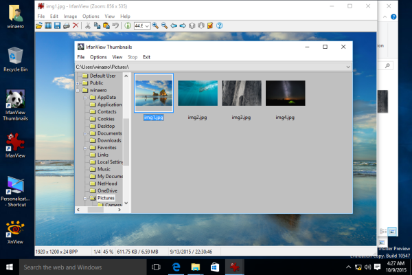 Brskalnik XnView v sistemu Windows 10