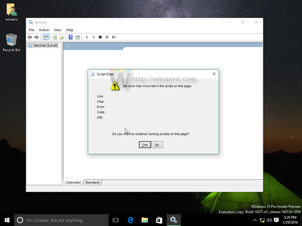 Nagpapatakbo ng mga serbisyo ang Windows 10