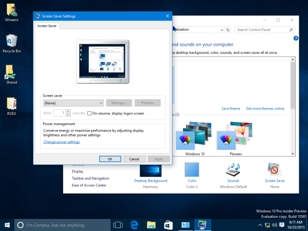 mukautuspaneeli Windows 10 v1.1-3: lle