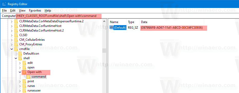Windows 10 Přidat Otevřít v kontextové nabídce
