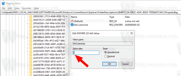 Properti Folder Desktop Tambahkan Kustomisasi Tab Tweak