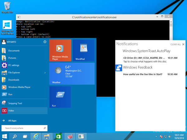 Windows 10 del centre de notificacions