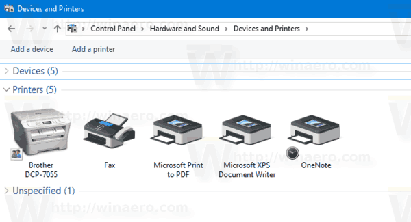 Ang Windows 10 Na-install na Mga Printer Sa Control Panel