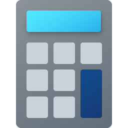 Windows 10 Kalkulator Flytende Ikon Stor 256