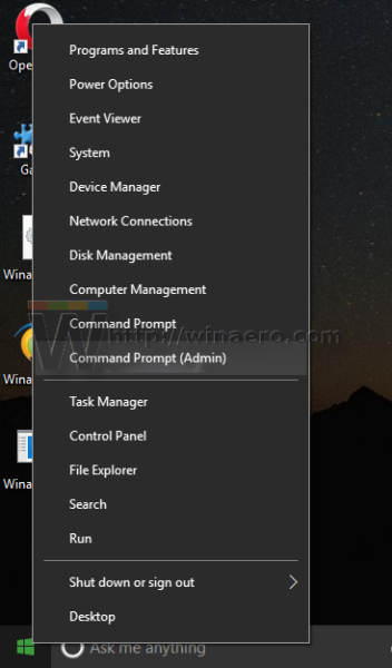 Windows 10 avaa korotetun komentokehotteen