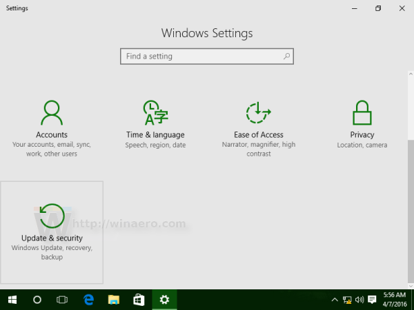 Windows 10 aktiivsete tundide dialoog