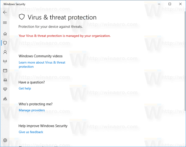 Windows 10 Windows Defender deaktiveret 2
