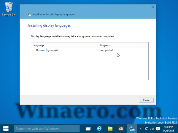 lisage keel Windows 10