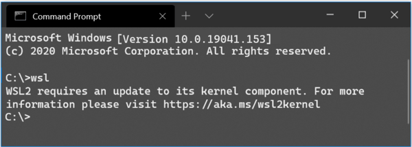 Ažuriranje kernela Wsl2