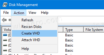 Disk Yönetimi VHD 7